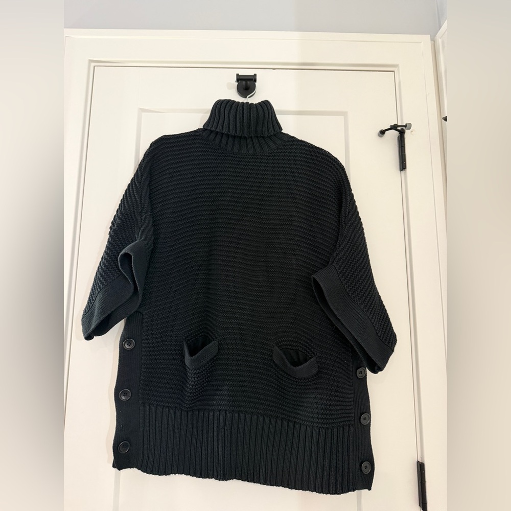 Jcrew Black Knit Sweater with Button Accents